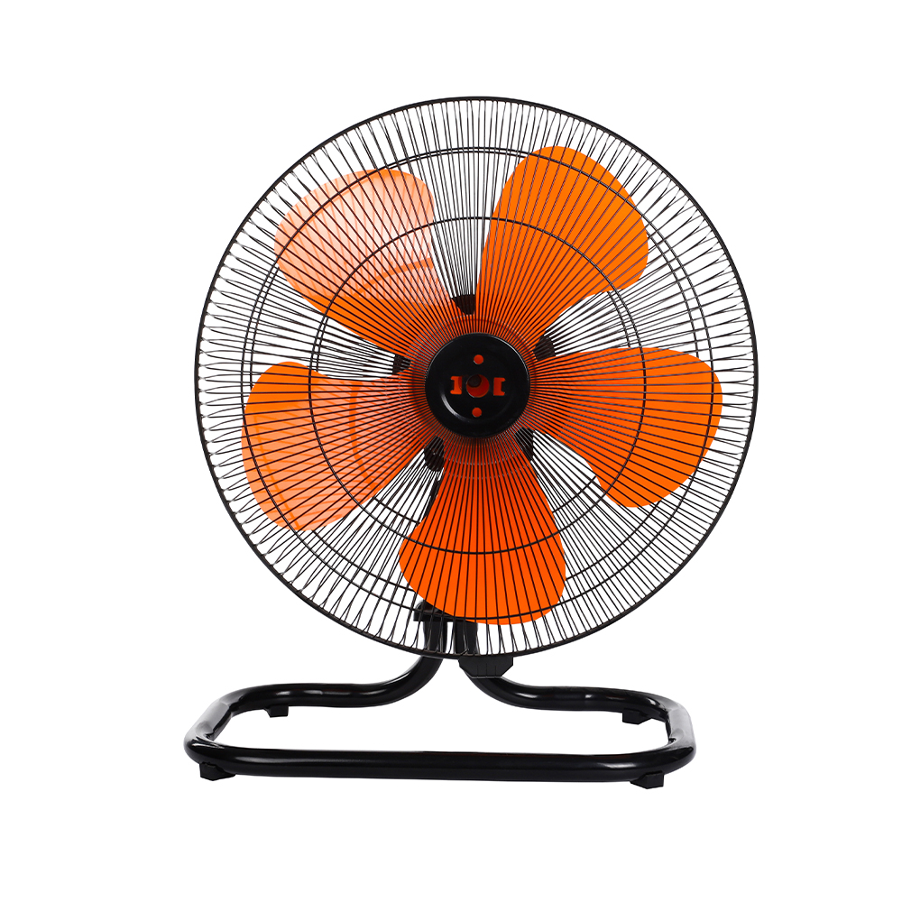 3 blade orange color air cooling electric floor fan