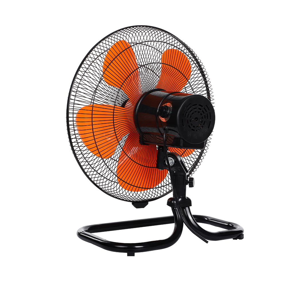3 blade orange color air cooling electric floor fan